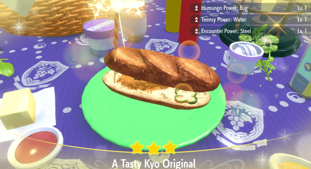 Teensy Power Water Fried Fillet Sandwich Lv. 1 - Pokemon Scarlet and Violet (SV)