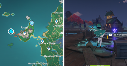 Genshin - Viewpoint in Narukami Island