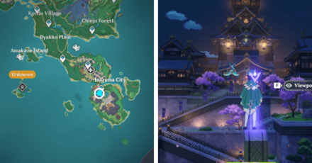 Genshin - Viewpoint in Inazuma City in Narukami Island