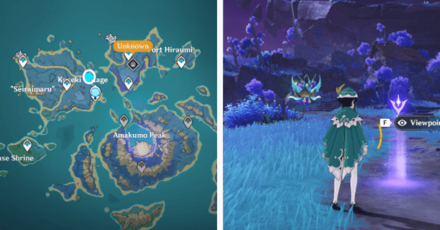 Genshin - Viewpoint in Koseki Village in Seirai Island