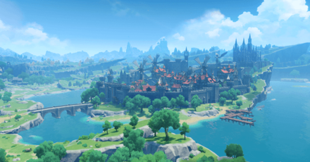 Genshin - Mondstadt Viewpoint - The City of Wind