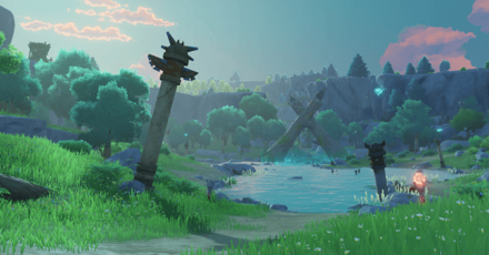 Genshin - Mondstadt Viewpoint - Forgotten Sword Cemetery