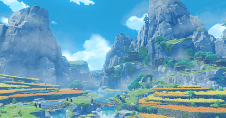 Genshin - Liyue Viewpoint - A Home in the Hills