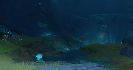 Genshin - Chasm Mines Viewpoint - Underground Waterway