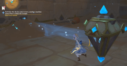 Genshin - The Temple Where Sand Flows Like Tears - Activate the device, and in turn, another machine somewhere 1-4
