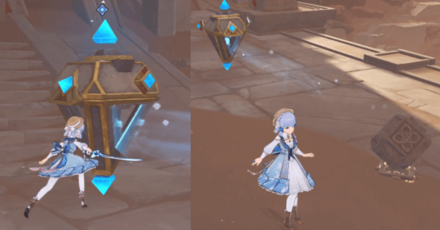 Genshin - The Temple Where Sand Flows Like Tears - Activate the device and open the gate