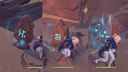 Genshin - Weathered Obelisk 11 - Obelisk Puzzle Solution