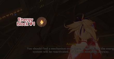 Genshin Impact - Restore Power to the Left Arm of the Giant Machine - Energy Block No 1