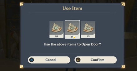 Genshin - Mysterious Stone Slate Locked Door 1 Unlock Door