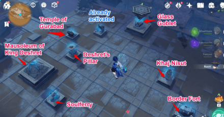 Genshin - Chess Piece Activation Locations