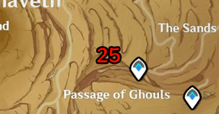 Genshin - Sacred Seal Precipice locations map