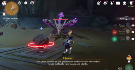 Genshin - Border Fort Chess Piece with the Scorpion during the quest