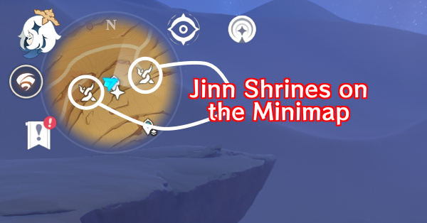 Genshin - Jinn Shrine on the Minimap