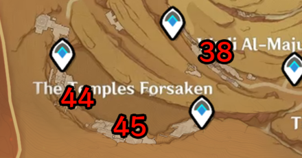 Genshin - Sacred Seal Raised Arm Desert of Hadramaveth Locations