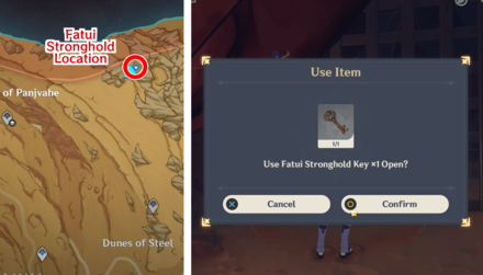 Genshin - Fatui Stronghold Gate Location