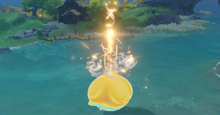 Genshin - How to Play - Go Near a Firework Fruit to Leap
