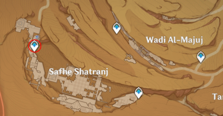 Genshin - Cascade Pool and Sprout Puzzle 6 Map Location