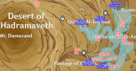 Genshin - Local Specialty Locations for Sand Grease Pupa