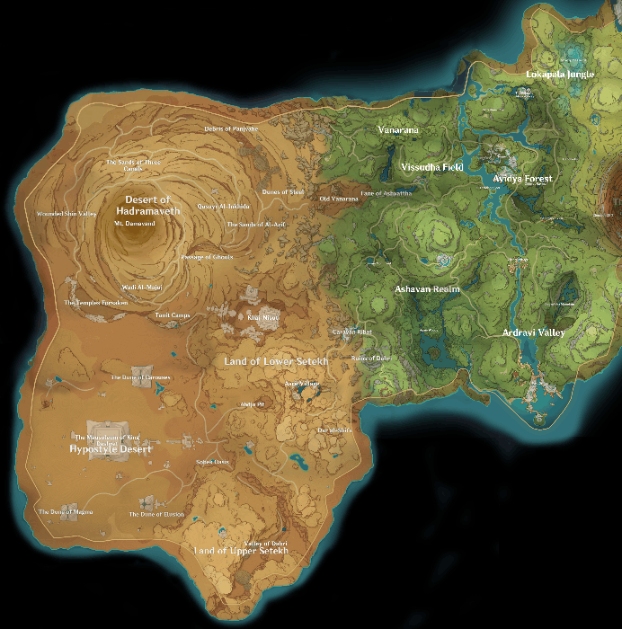 Genshin Impact Sumeru Map Interactive