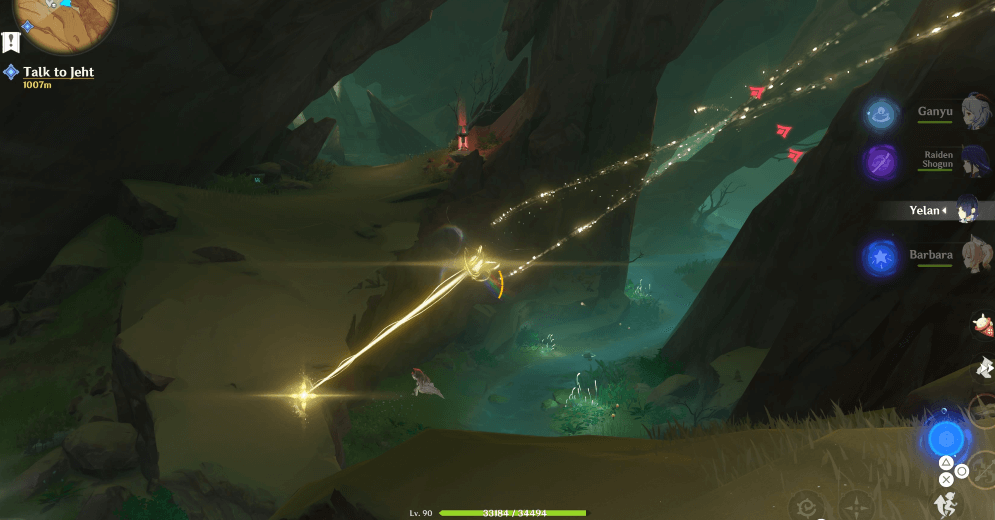 Genshin - heading towards the teleport waypoint