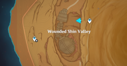 Genshin Impact Wounded Shin Valley - West of Hadramaveth Desert