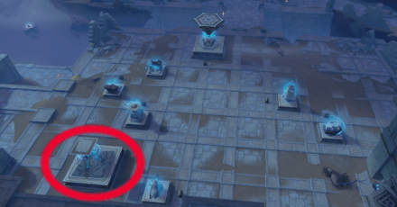 Genshin - The Mausoleum of King Deshret Activation Device - Chess Piece Location
