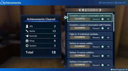 Fire Emblem Engage Achievements