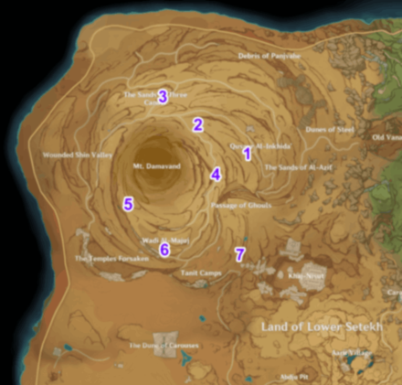 Genshin - Manifestation Mechanisms and Signal Spirits Map Location