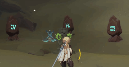 Genshin - Wenut Tunnels Weathered Obelisk Puzzle Solution 3