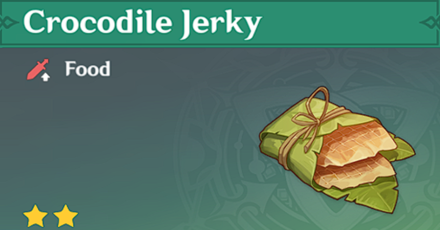 Genshin Impact - How to Get Crocodile Jerky and Effects