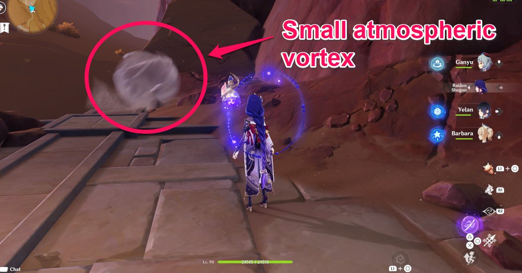 Genshin - small atmospheric vortex