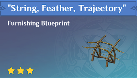 Genshin Impact - How to Get "String, Feather, Trajectory" Furnishing