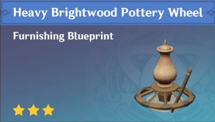 Genshin Impact - How to Get Heavy Brightwood Pottery Wheel Furnishing
