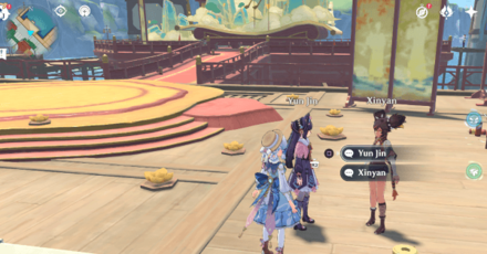 Genshin - Lantern Rite 2023 Character Locations - Xinyan and Yun Jin