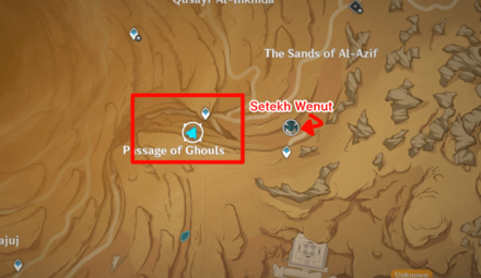 Genshin - Passage of Ghouls Pyro Totem Puzzle location