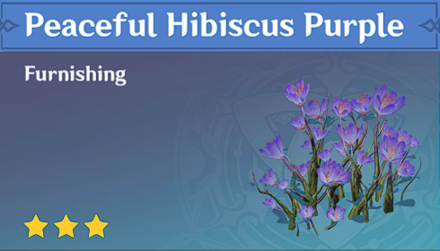 Genshin Impact - How to Get Peaceful Hibiscus Purple Furnishing
