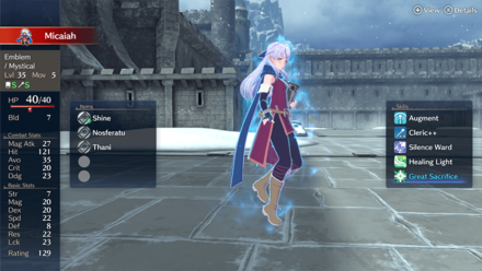 Fire Emblem Engage - Paralogue The Dawn Maiden Micaiah Stats Equipment
