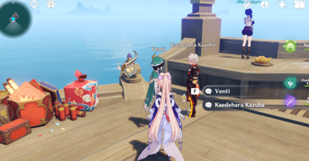 Genshin - Lantern Rite 2023 Character Locations - Kazuha and Venti