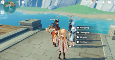 Genshin - Lantern Rite 2023 Character Locations - Hu Tao, Xiangling, Xingqiu, Chongyun