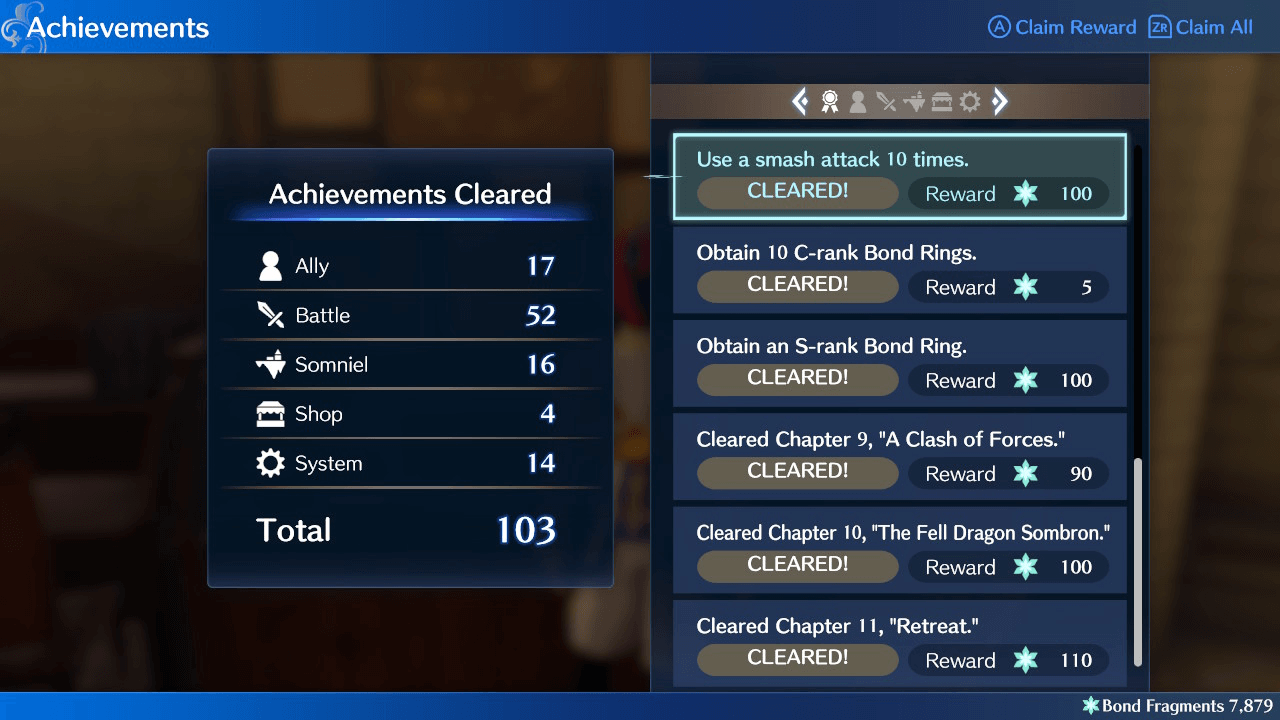 Fire Emblem Engage Achievements