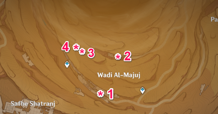 Genshin - Hadramaveth Cave Entrance - Wadi Al-Majuj Map