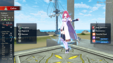 Fire Emblem Engage - Paralogue The Caring Princess Celica Stats Equipment