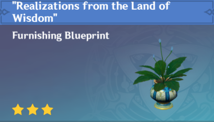 Genshin Impact - How to Get "Realizations from the Land of Wisdom" Furnishing