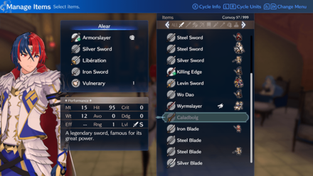 Fire Emblem Engage - Weapon Proficiency Determines Equippable Weapons