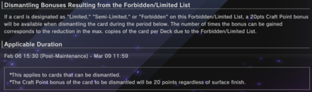 Dismantling Bonus - February 6