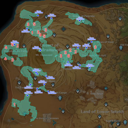 Genshin Impact Desert of Hadramaveth Underground Location - Shroomkin Enemies