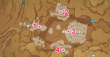 Genshin - Sumeru Cave Entrance - Khaj Nisut Map