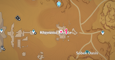 Genshin - Sumeru Cave Entrance - Khemenu Temple Map