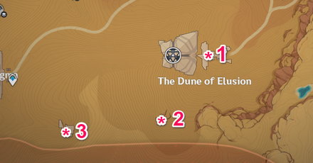 Genshin - Sumeru Cave Entrance - The Dune of Elusion Map