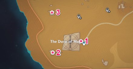 Genshin - Sumeru Cave Entrance - The Dune of Magma Map